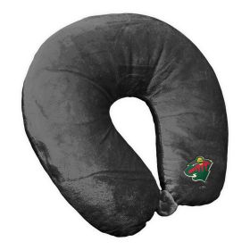 NHL Minnesota Wild Logo Charcoal Neck Pillow
