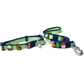 The New Dual-Color Embossed Pet Leash Set Is A Pet Product That Combines Appearance, Fun And Practicality. It Not Only Ensures A Great User Exper (Option: Green-15mm)