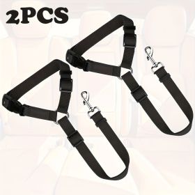 The Two - Piece Dog Leash Set Is Made Of Wear - Resistant And Skin - Friendly Materials. With Excellent Quality, It Meets Various Travel Needs Of (Option: Black)