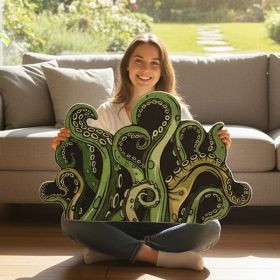 Green And Purple Cthulhu Rugs Water Absorbent Bath Mat Octopus Anime Rug Graphic Gothic Bathroom Rugs Fantasy Decorate, Non Slip Backing, Unique (Option: Green-1827in)