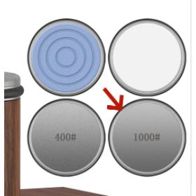 Kitchen Gadget Roller Sharpener Tungsten Steel Adjustable Angle Round (Option: Ordinary refined steel stone2-Grinding parameters)