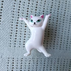 1pc/5pcs Cute Cat Pen Holder, Toy Cat Headphone Holder, Enchanted Dancing Cat Pen Holder, Home Desktop Ornament (Color: White, style: Cat Pen Holder)