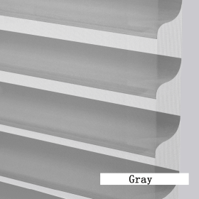 WELLSOURCE Manual 2"Shangri-la Blinds Non Blackout Light Filtering for Home, Office, Hotel, Club, Restaurant Custom Made Size (Color: GRAY(Light Filtering), size: CUSTOM SIZE)