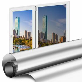 One Way Mirror Window Film Heat UV Reflective Privacy Tint Foil For Home Office (Film Color: Silver, size: 19.7in x 78.7in (10.8 sqft))