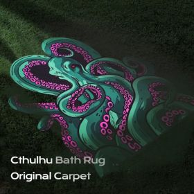 Octopus Bathroom Rug Non-Slip Mat -, Microfiber Absorbent Octopus Rug Non-Slip Backing, Unique Gift And Holiday Decor Rug For Tabletop Role Playi (Option: greenA)